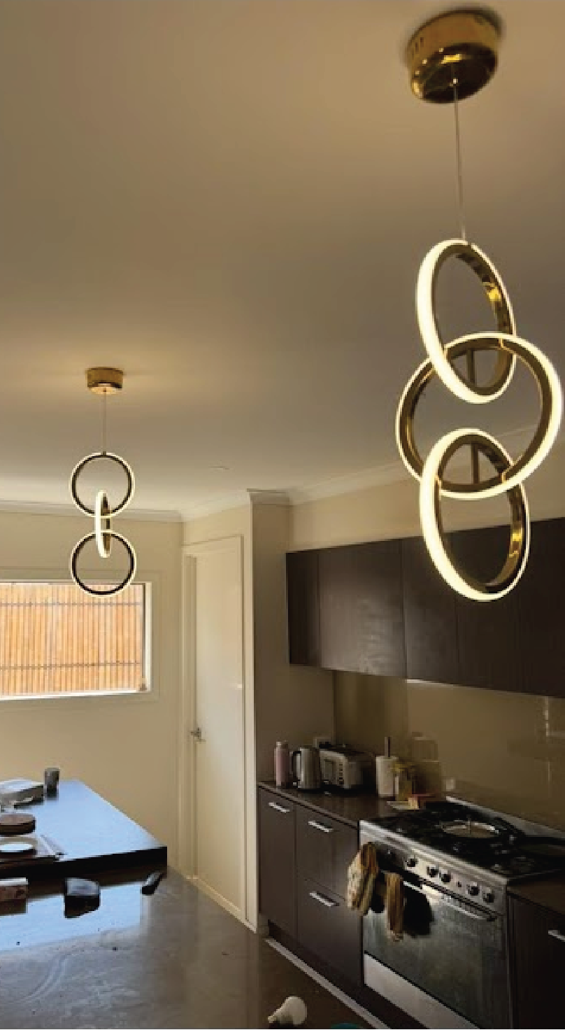 Feature pendant lighting install