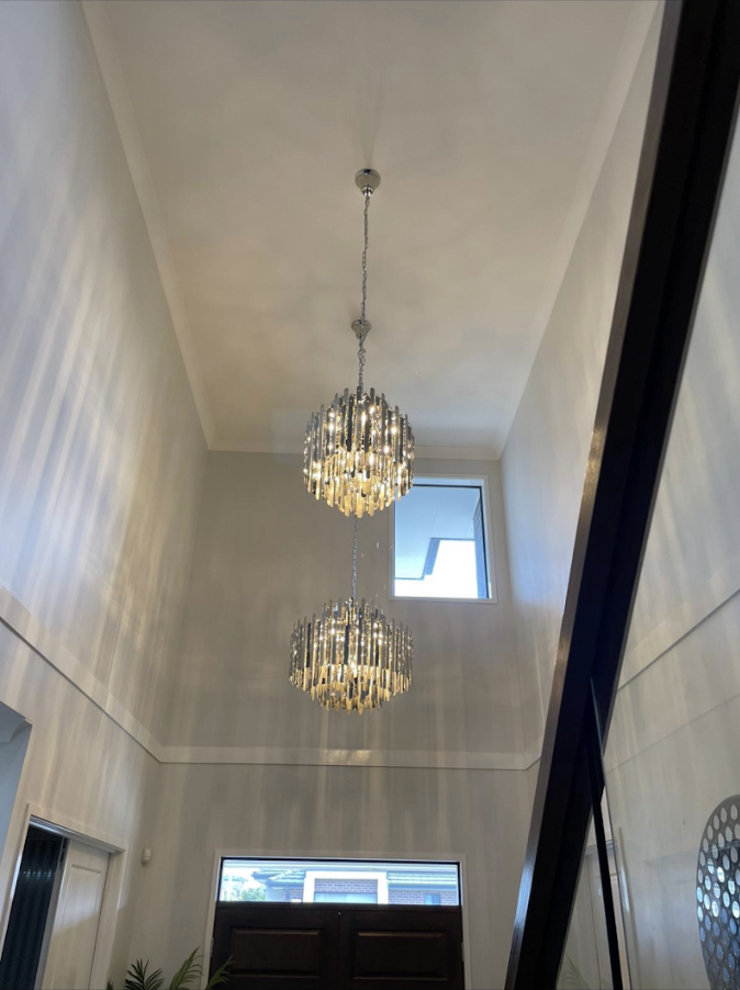 Elegant chandelier in a Melbourne foyer